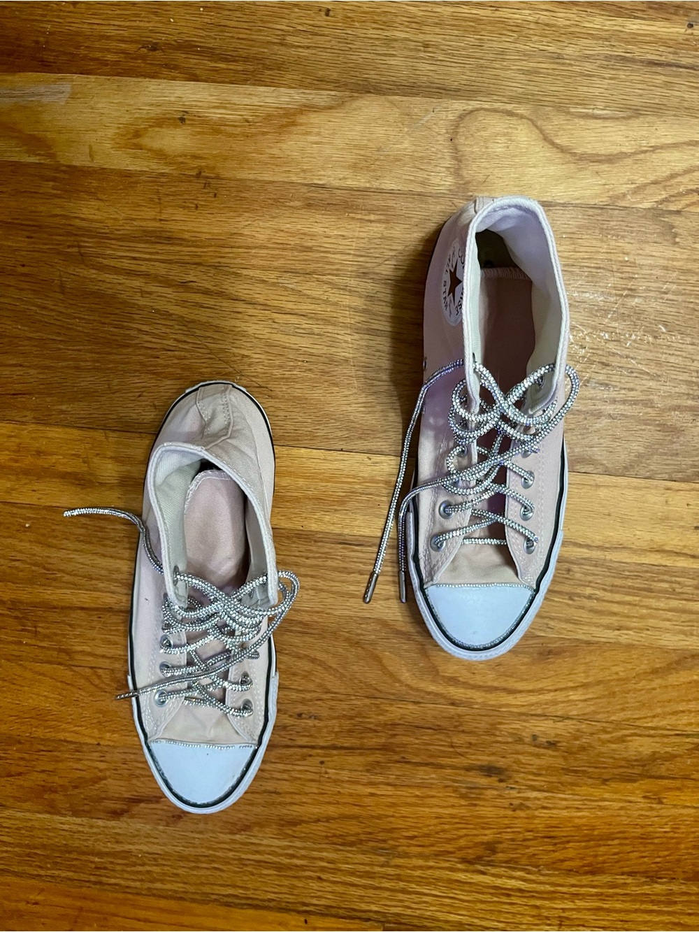 Vans Cream Canvas High-Top Sneakers with Black Logo